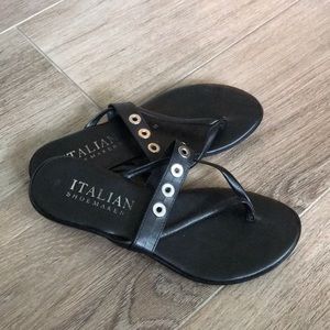 Italian Shoemakers Black Sandals, 6